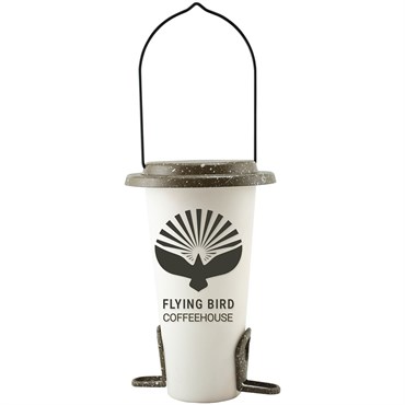 Ultimate Renewable Coffee Cup Bird Seed Feeder Made from Recycled Coffee & Rice Husks