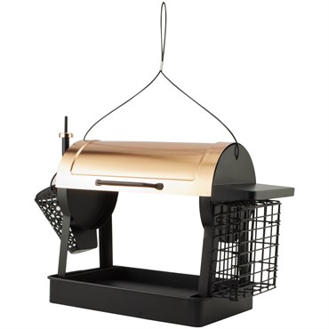 Wild Bird Lovers Smoker Grill Bird Feeder Copper & Black