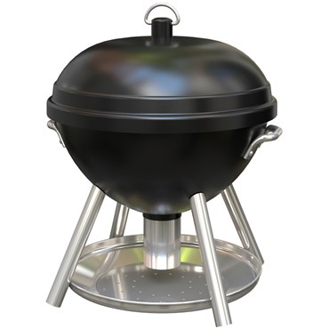 Wild Bird Lovers Kettle Grill Novelty Mini Bird Feeder Black