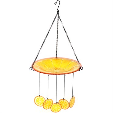 Panacea 27" Fruit Combo Bird Bath/ Wind Chime