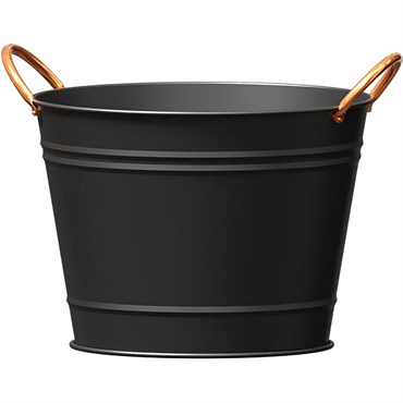 Panacea 14" Washtub Matte Black with Copper Handles