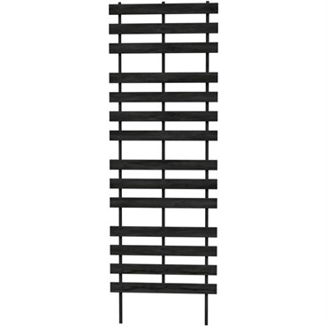 Panacea 72" Contemporary Wood Trellis Charcoal Black