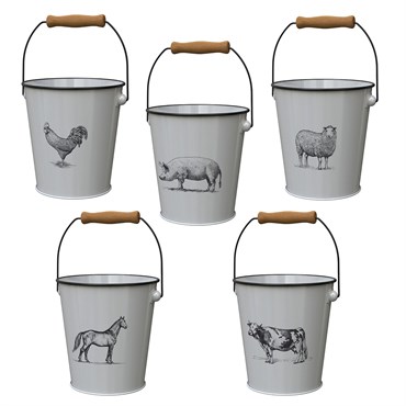 Panacea 7.5" Milkhouse Farm Animal Bucket Planter
