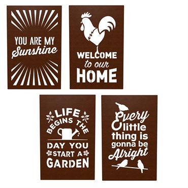 Panacea 11x17" Engraved Rust Garden Wall Decor