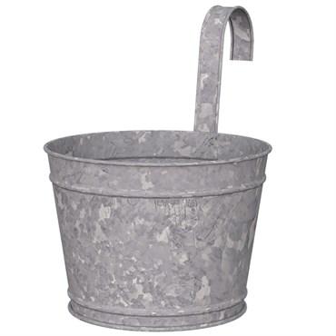 Panacea 8" Over the Rail Galvanized Planter
