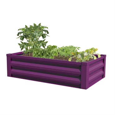 Panacea 47x26x12H Raised Ground Planter Eggplant