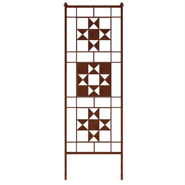Panacea 72" Rustic Trellis Quilt Motif Rust