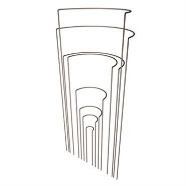 Panacea 6" Half Round Support 17" Leg