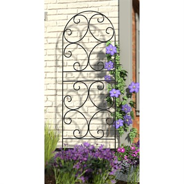 Panacea 72" Scroll Trellis Black