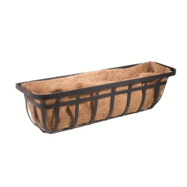 Panacea 36" Flat Iron Window & Deck Planter Black
