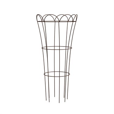 Panacea 36" Rustic Fltd Flower & Plant Cage Rust