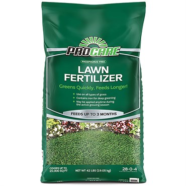 Pro Care 42# Phosphorus Free Lawn Fertilizer 28-0-4 15M 50/PL