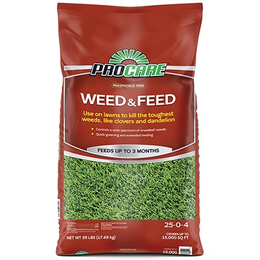 Pro Care 39# Phosphorus Free Weed & Feed 25-0-4 15M 50/PL