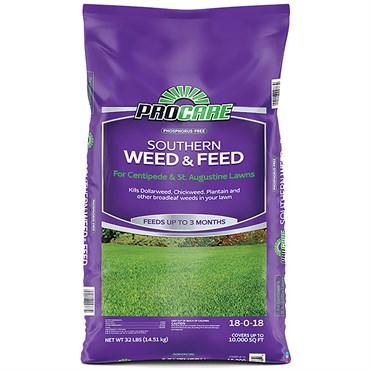 Pro Care 32# Phosphorus Free Southern Weed & Feed 18-0-18 10M 50/PL