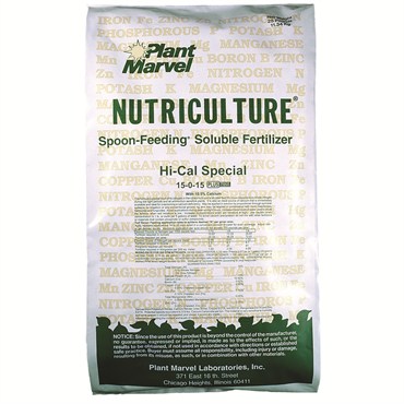 Plant Marvel Nutriculture 25LB 15-0-15 Plus Hi-Cal Special 10.5% Ca