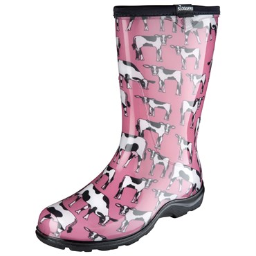 Sloggers Wos Boot w/Trim Cow Pink Size 
