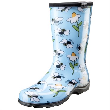 Sloggers Womens Boot w/ Trim Bee Blue Size 7