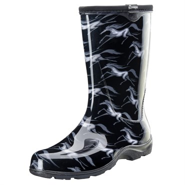 Sloggers Womens Boot w/ Trim Horse Black Size 11
