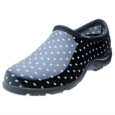 Sloggers Womens Shoe Black White Polka Dot Size 6