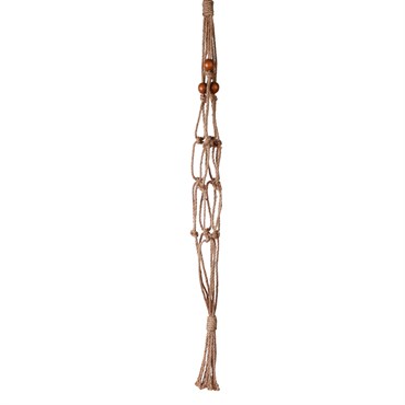 Primitive 30" Beaded All Natural Plant Hanger