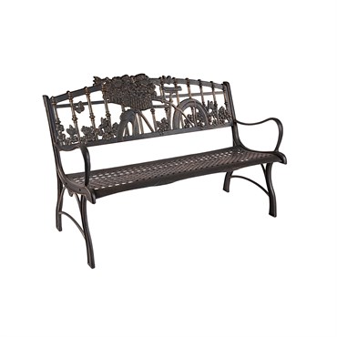 Painted Sky Bicycle Bench Iron