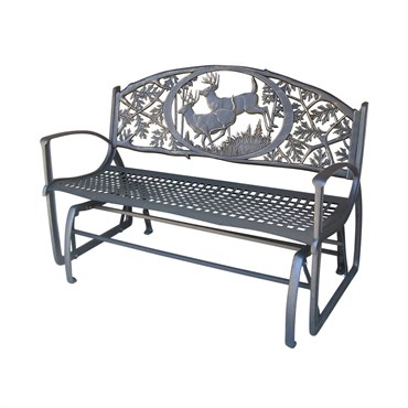 Painted Sky Glider Bench Bucks Iron
