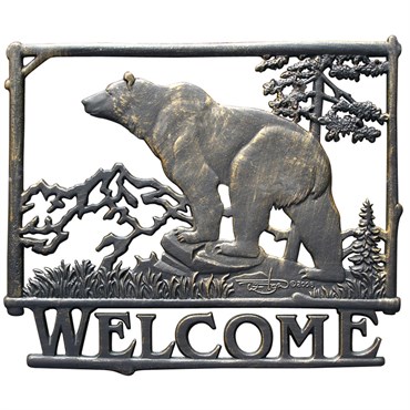Painted Sky Welcome Sign Bear