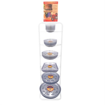 Plant Stand 120pc Plant Saucer Small w/Wire Display Clear