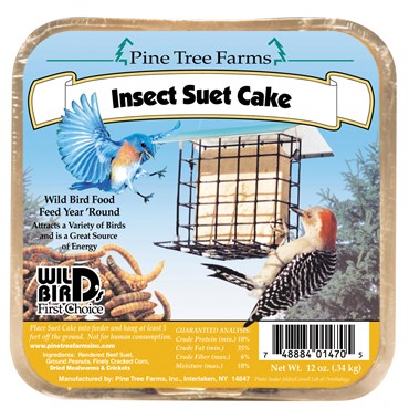 Pine Tree 12oz Insect Suet Cake MADE IN THE USA SUET