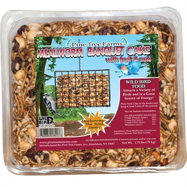 Pine Tree 1.75# Large Mealworm Banquet Seed Cake