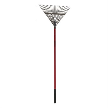 Radius Long Handle Leaf Rake with Fiberglass Handle