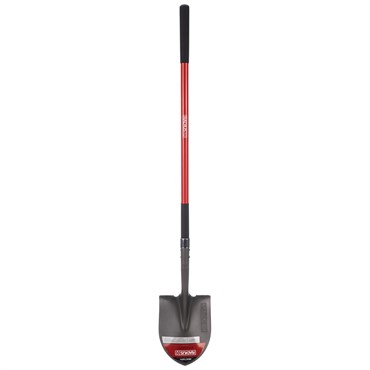 Radius Long Handle Round Point Shovel with Fiberglass Handle