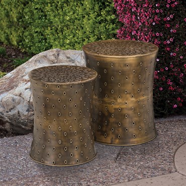 Regal Art Garden Stool Set 2 Bronze Lotus Bfg Supply Regal Art Garden Stool Set 2 Bronze
