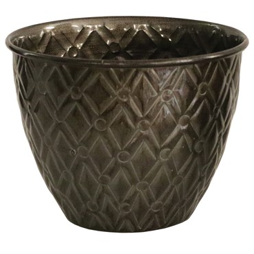 Robert Allen 5" Diamond Planter Graphite