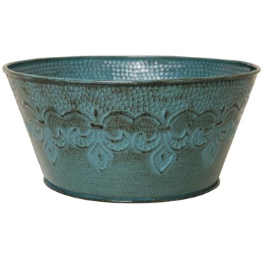 Robert Allen 8" Fleur De Lis Planter Surf