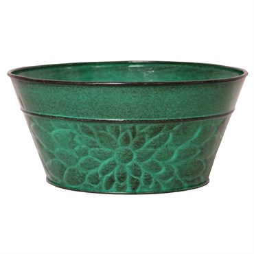 Robert Allen 8" Laurel Bowl Planter Aqua