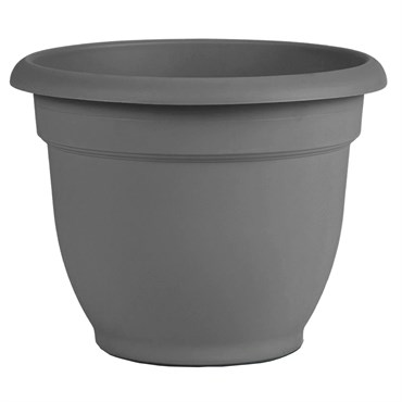 Bloem 12" Ariana With Grid Planter Charcoal