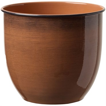 Bloem 12" Canyon Terra Cotta Metal Planter