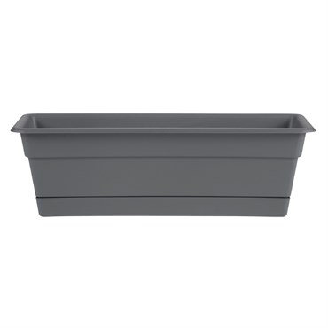 Bloem 18" Dura Cotta Window Box Charcoal