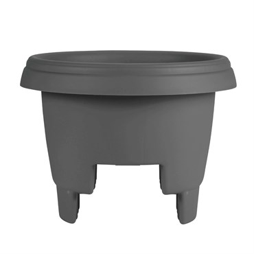 Bloem 12" Deck Rail Planter Charcoal