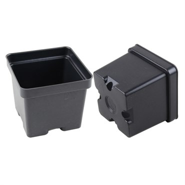 Grower Select 04.50 Square Ps Vacuum Formed Pot Black 450/CS
