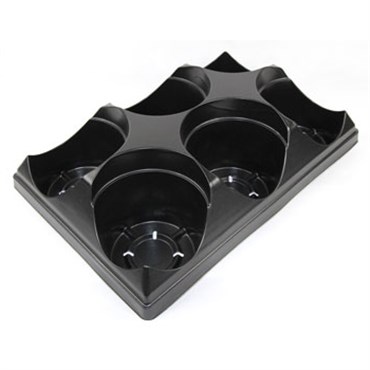 Grower Select 06.00 Azalea Transport Tray 6 Black — Single Unit