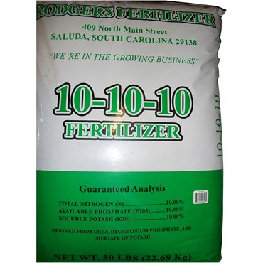 Rodgers 50# 10-10-10 Fertilizer 40/PL