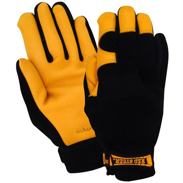 Red Steer Grain Deerskin Large Glove