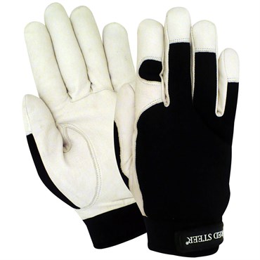 Red Steer Grain Goatskin Medium Glove