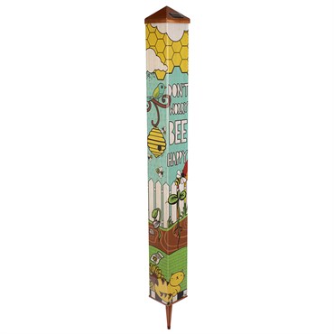 E-V Dont Worry Be Happy Solar Garden Pole