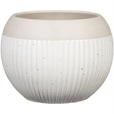 Scheurich 6.25" 719/16 Planter Bola Linea Blanco