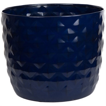 Sun Ceramica 12" San Miguel Metal Pot Blue
