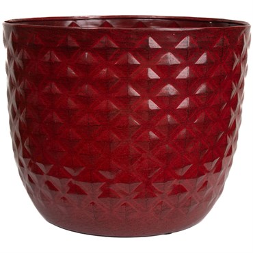 Sun Ceramica 12" San Miguel Metal Pot Red