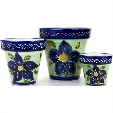 Sun Ceramica Std Pot Set of 3 Verde